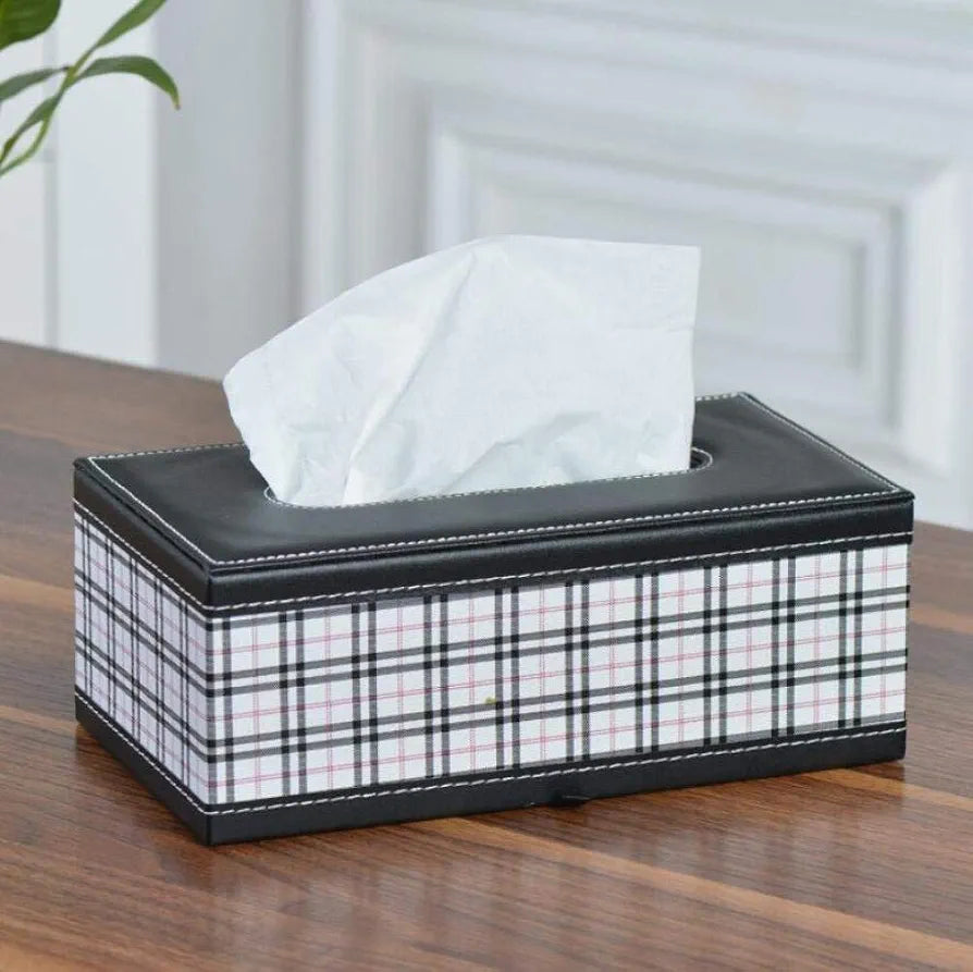 Luxury PU-Leather Tissue Box Holder