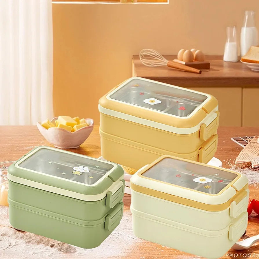Insulated Stainless Steel 2 Layer Lunch Box