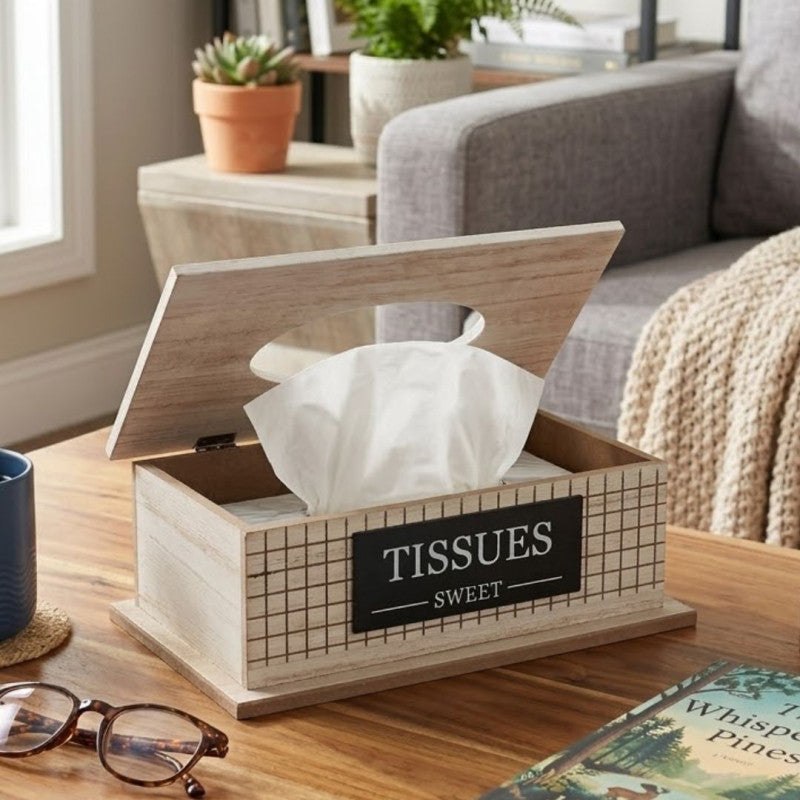 Elegant Decorative Wooden Tissue Box Holder