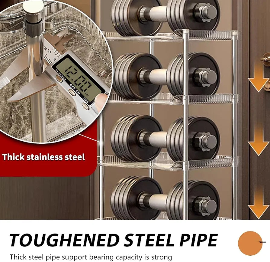 5-Tier Vertical Transparent Storage Rack Organizer