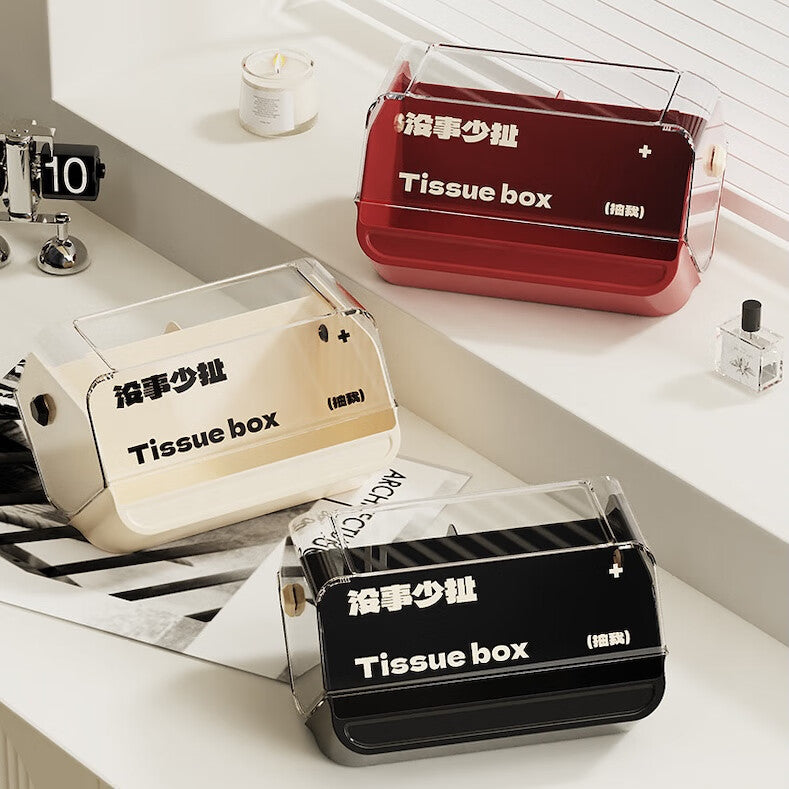 Desk Tissue Storage Organizer Box