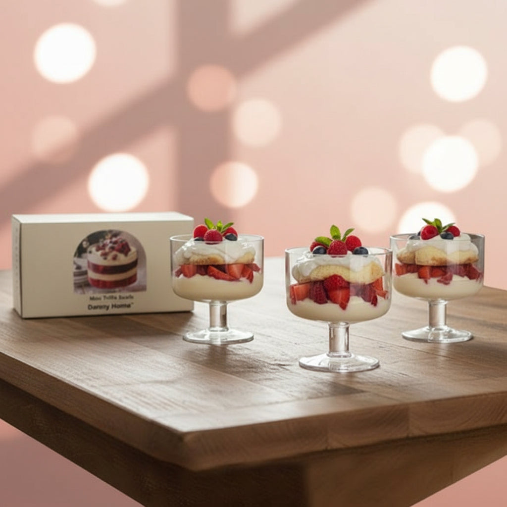 Mini Trifle Bowl Set Premium Quality Glass