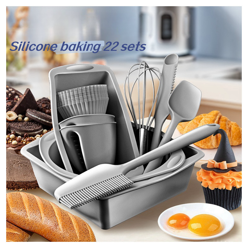 22-Piece Portable Non-Stick Silicone Baking Set