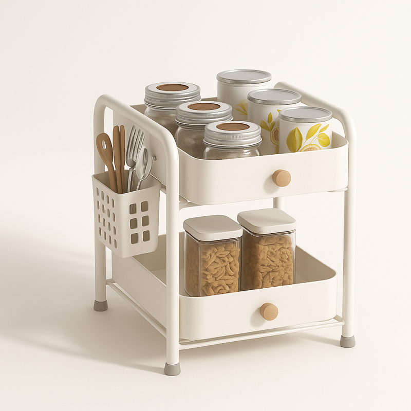 Luxurious Binca Two-Tier Kitchen Countertop Organizer Rack