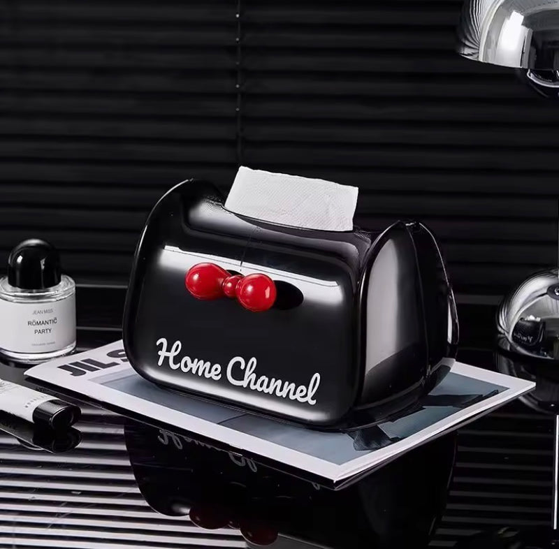 Elegant Luxury Ribbon Tissue Box Holder