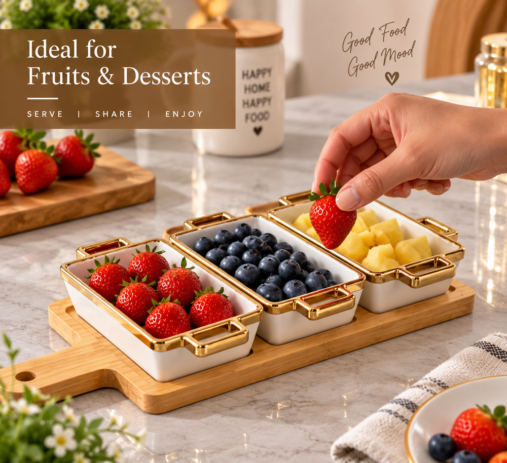 Luxury Elegant Tabletop Serving Dish SetbSnack & Appetizer Serving Set
