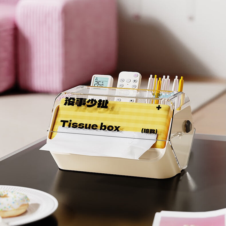 Desk Tissue Storage Organizer Box