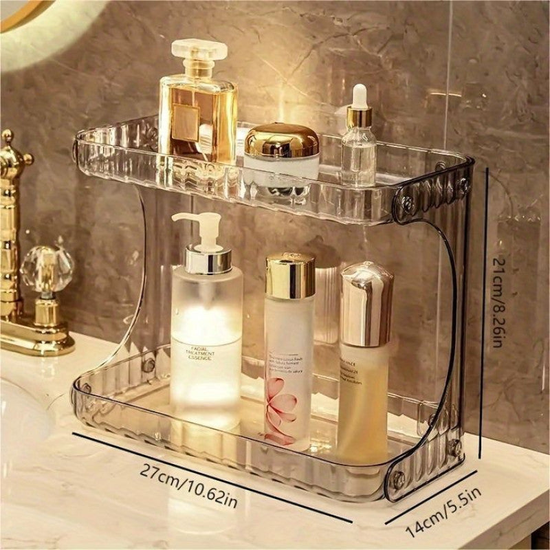 Double Layer Multipurpose Storage Organizer - Bathroom And Cosmetics Organizer