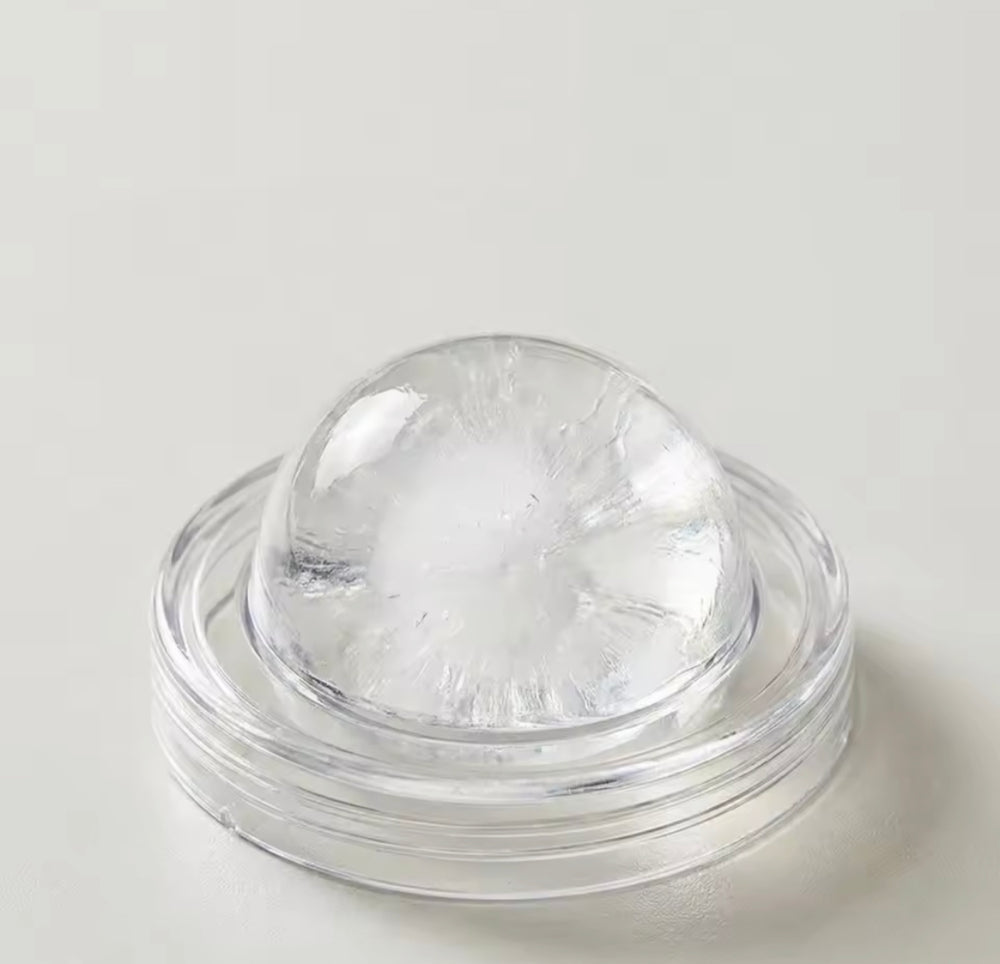 2 In 1 Collapsible Silicone Ice Ball Cup, Reusable Portable Ice Sphere Mold with Straw Lid