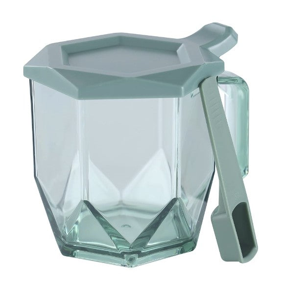 4 Compartment Spice Jar Set With Spoons & Tray
