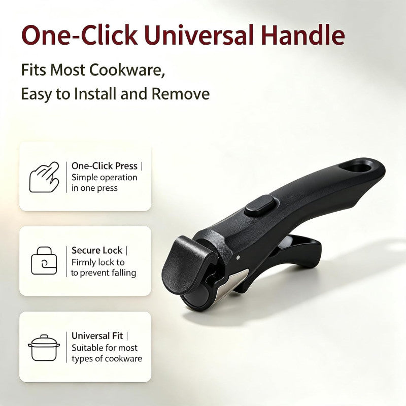 Universal Pot Handle Detachable Replaceable Cookware Handle