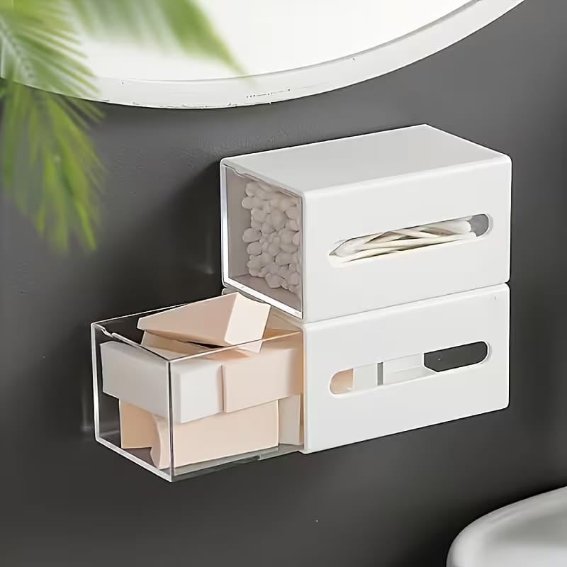 Multipurpose Wall Mounted Punch Free Dual Opening Storage Box (1-Piece)