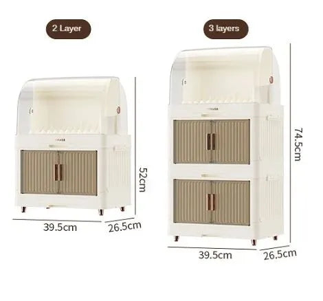 2 Layer Kitchen Dish Drying Rack with Drainer