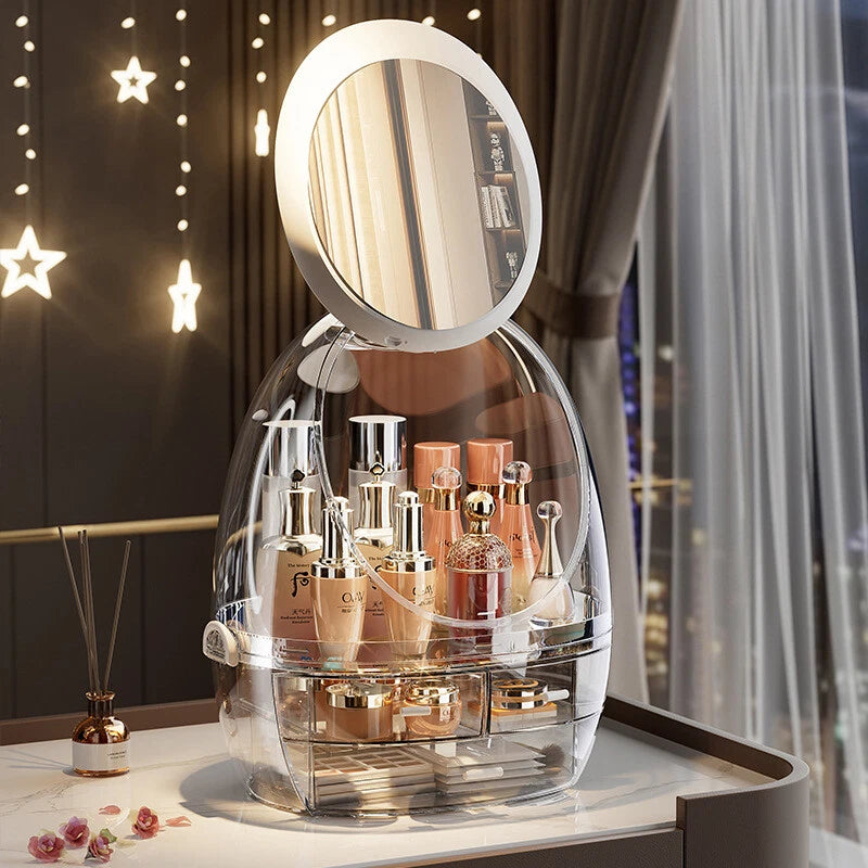 LED Mirror Cosmetics & Jewelry Organizer Heavy Quality