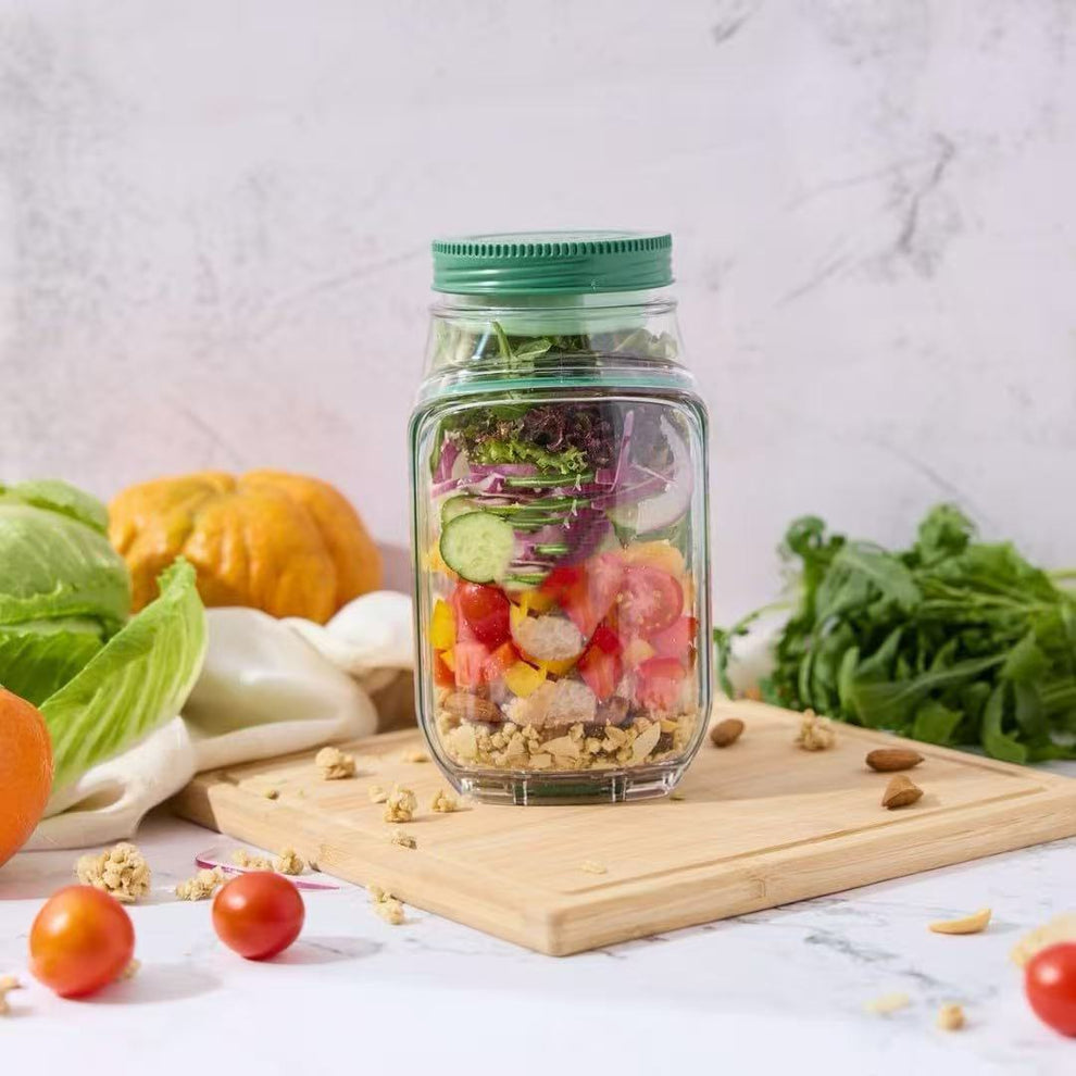 Airtight Salad Jar With Sauce Pot
