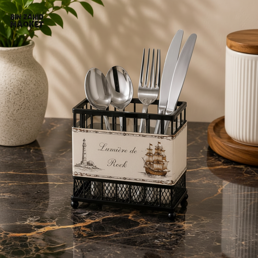 Rectangular Metal Spoon & Cutlery Holder