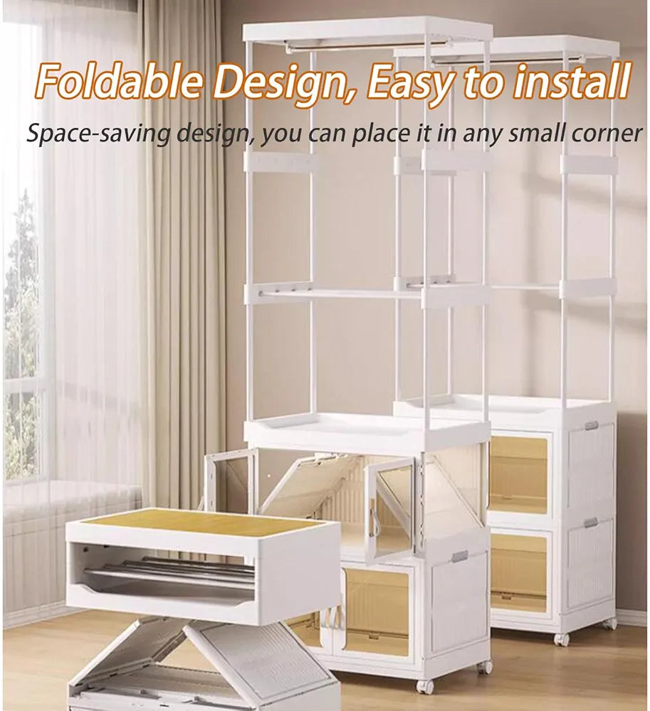 Portable Multifunctional Baby Wardrobe And Storage Cabinet