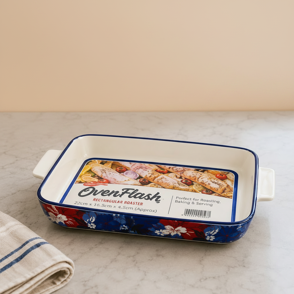 Danny Home Colorful Decorative Baking Dish With Handle (ASC006)