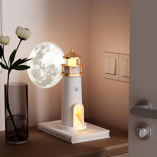 Lighthouse Moon Projection Night Light with Remote