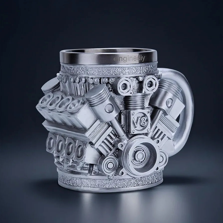 V8 Engine Retro Design Ceramic Mug