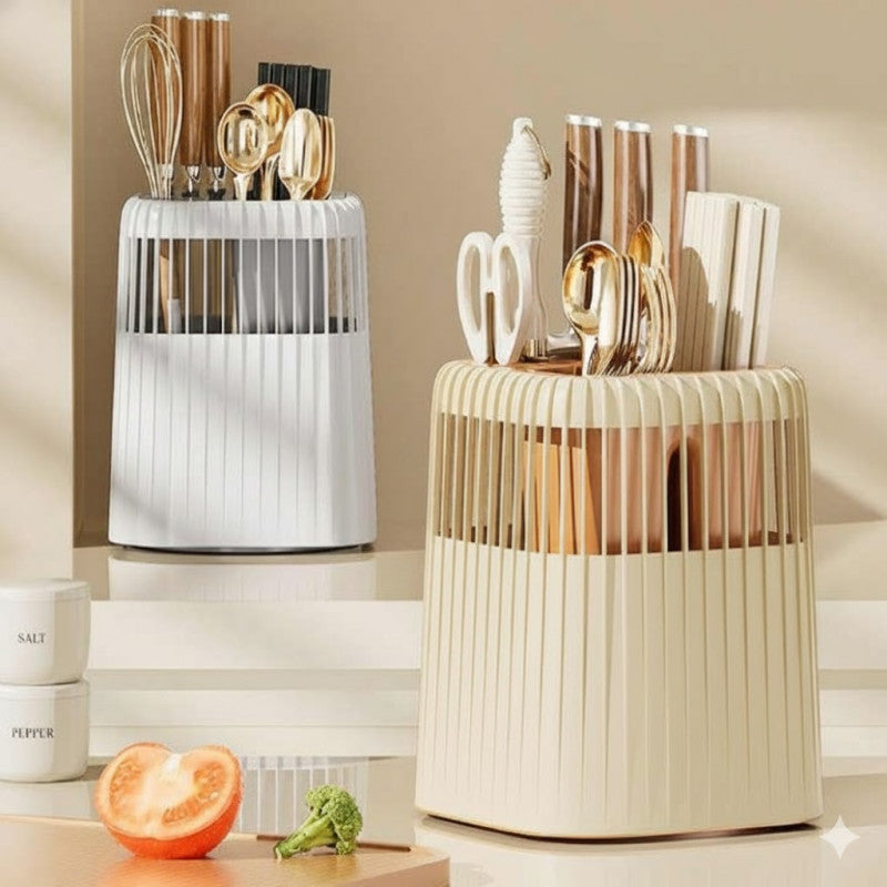 Kitchen Knife Rack Drainage Cutlery Holder & Utensil Organizer