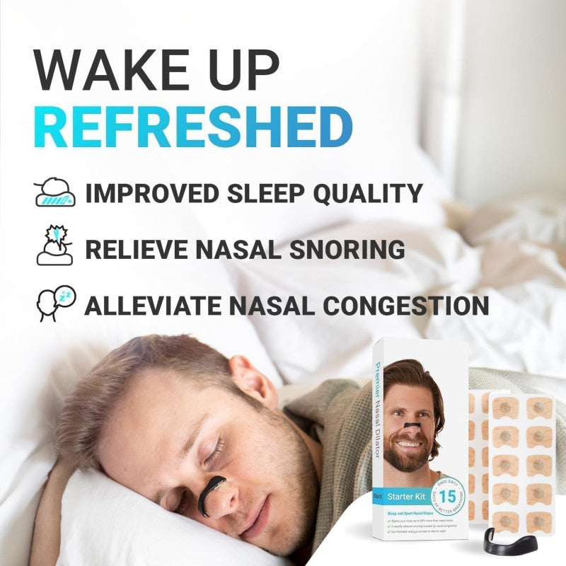 15 Pairs Magnetic Nose Strip, Premier Nasal Dilator Starter Kit