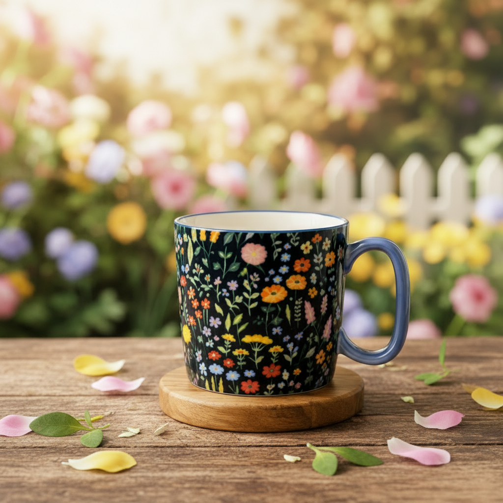 Danny Home 450ML Ceramic Florals Mug