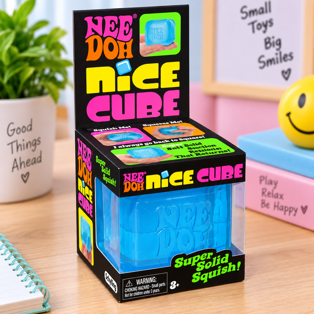 NeeDoh Nice Cube Squishy Toy, Stress Relief Super Solid Squishy Toy