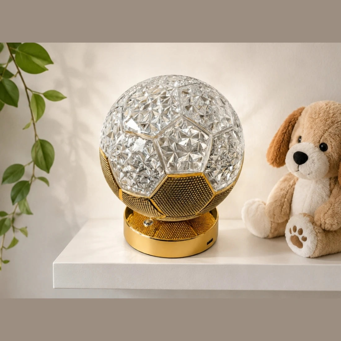 Luxury Crystal Golden Table LED Lamp