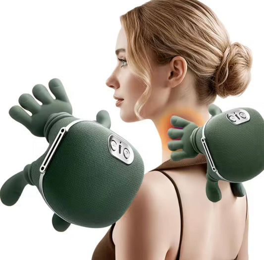 Portable Wireless Neck and Back Massager with Heat for Pain Relief