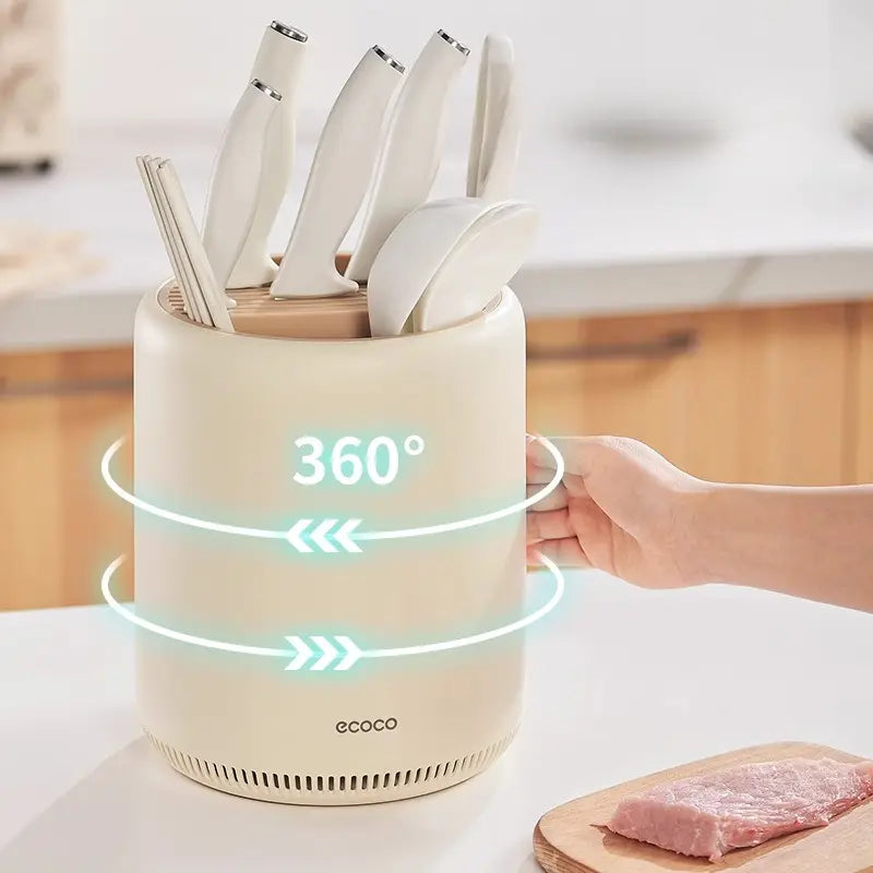 Ecoco 360° Rotating Knife Holder and Utensil Organizer