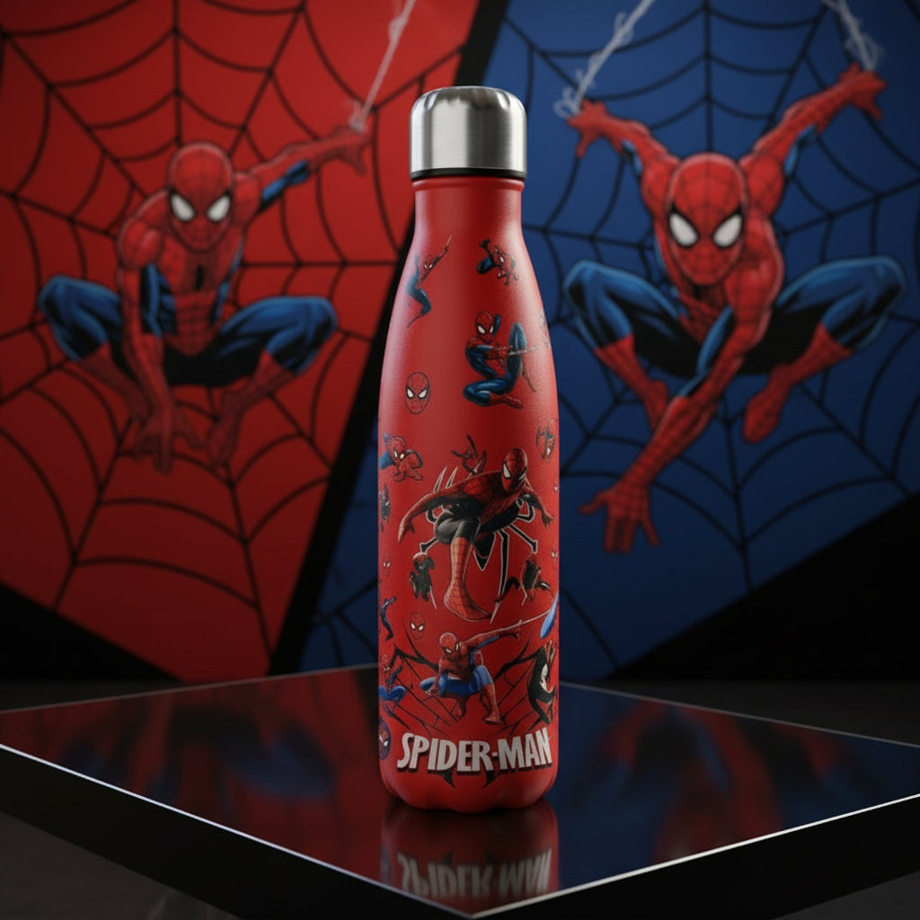 Stainless Steel Spider Man Themed Water Bottle