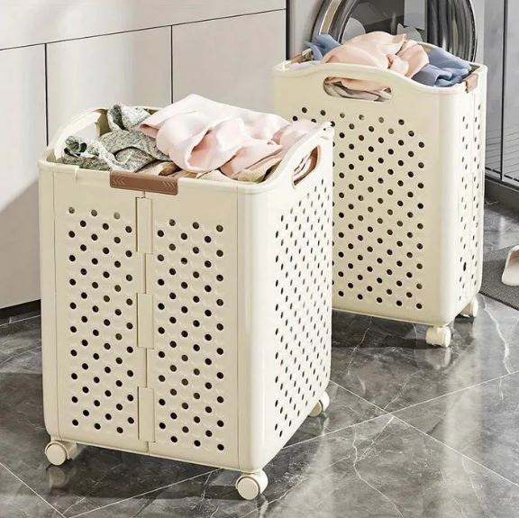 Foldable Laundry Basket With Wheels