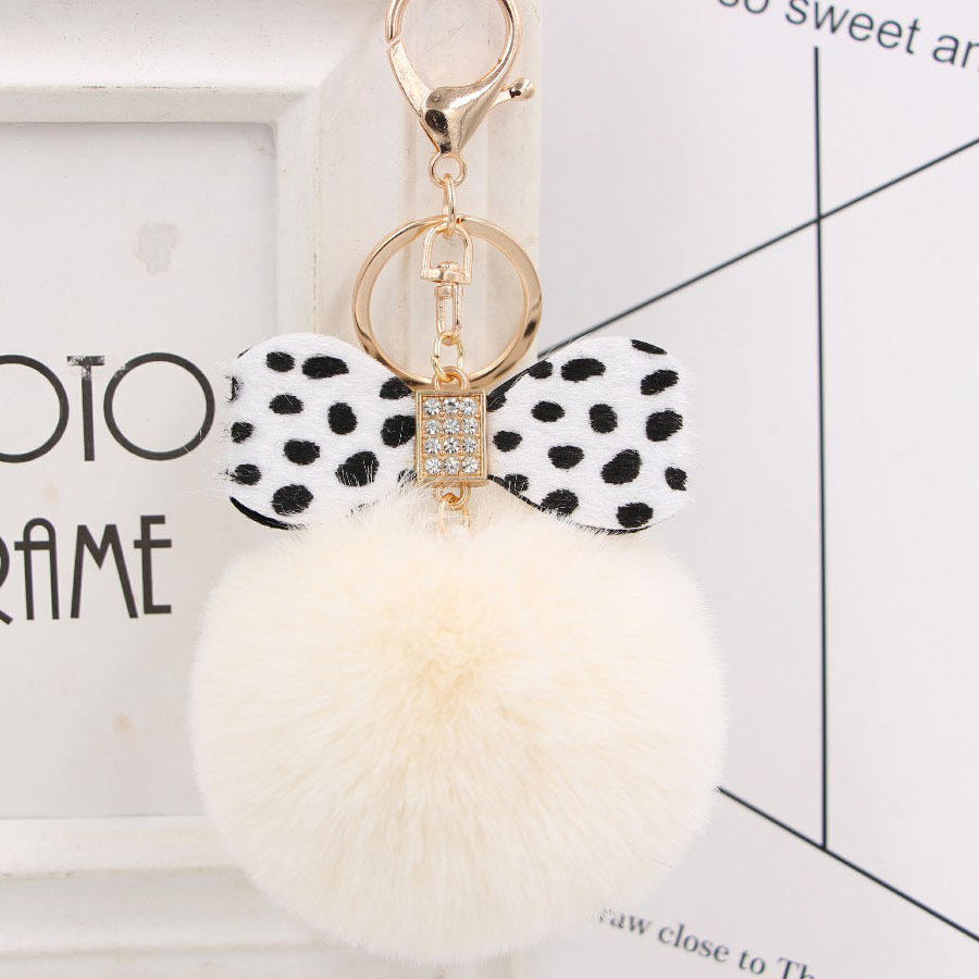 Bow Round Soft Keychain Pendant
