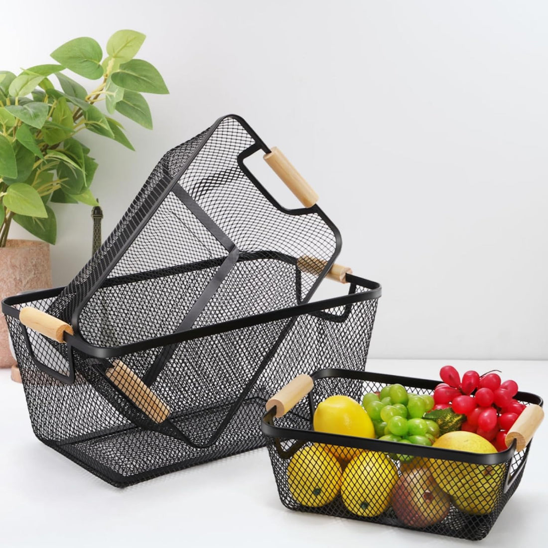 Mesh Metal Storage Organizer Basket