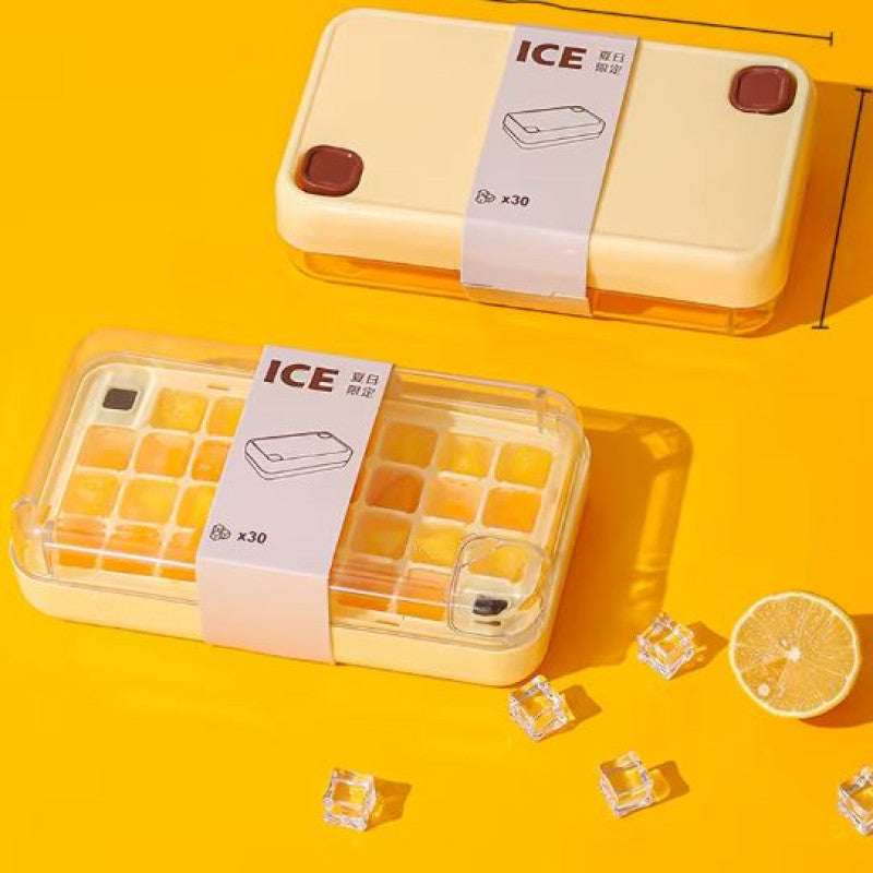 30-Grid Push-Release Ice Cube Tray & Storage Box