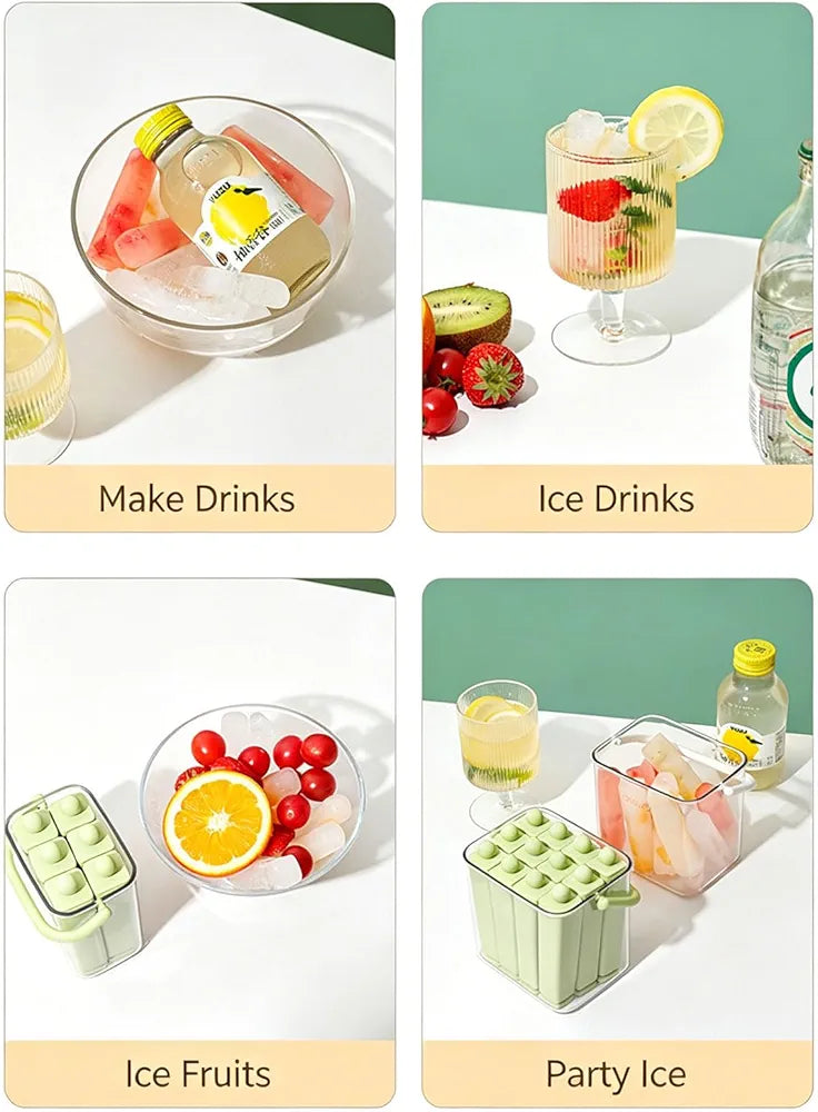 10 Grid Silicone Ice Popsicle Mold