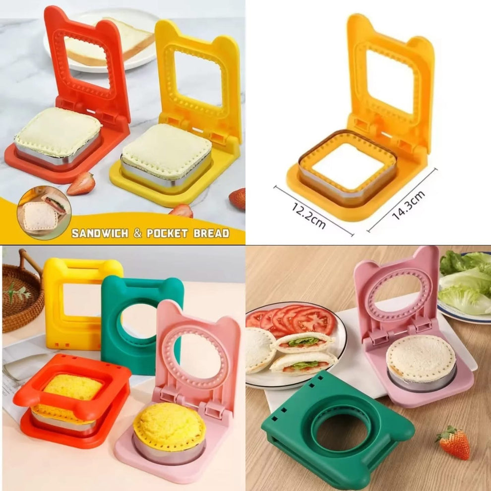 Stainless Steel Pocket Sandwich Maker Fun Sandwich Cutter and Sealer for Kids