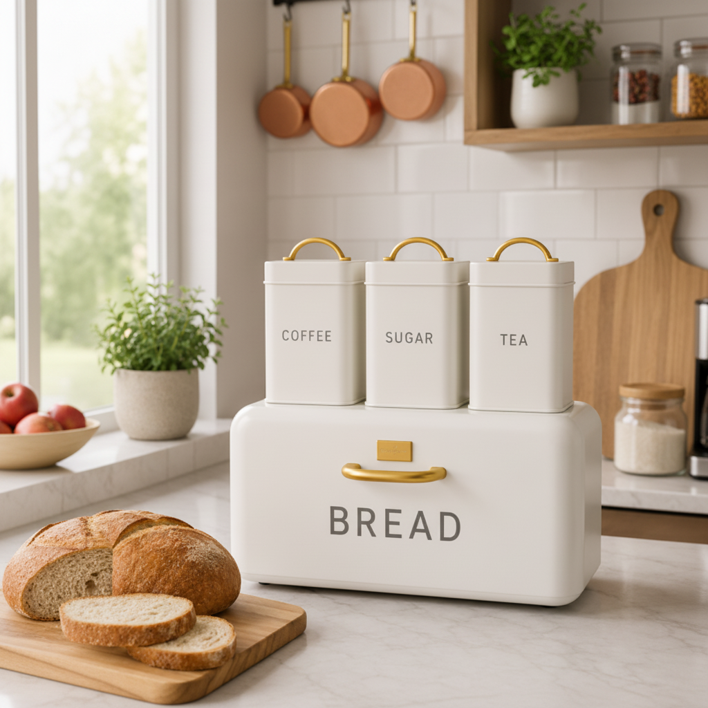 Modern Nordic Style Bread Box Set
