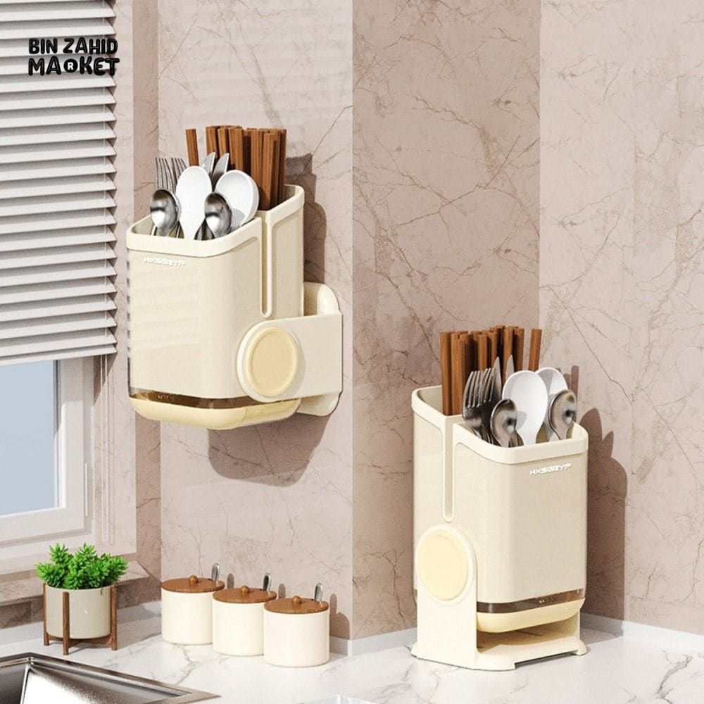 Wall Mounted Rotating Cutlery Holder