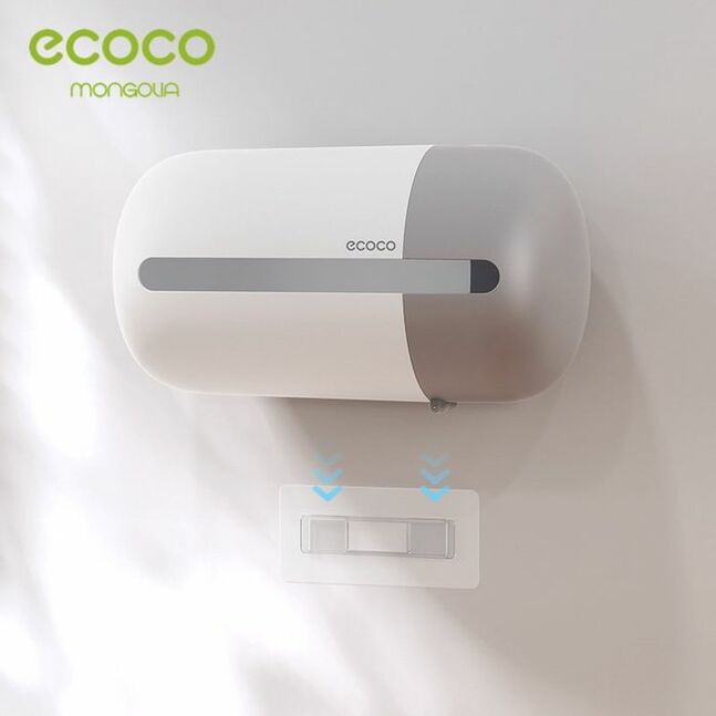 Ecoco Modern Capsule Wall-Mounted Tissue & Paper Towel Dispenser