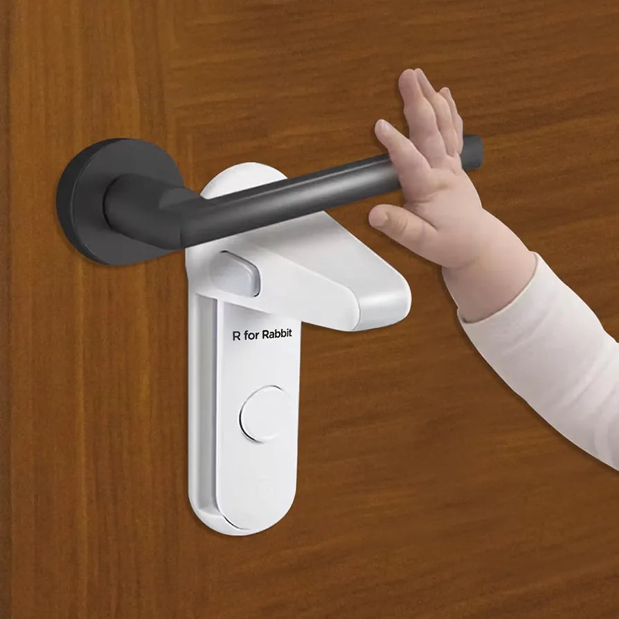 Child Safety Door Lever Lock with Rotary Design