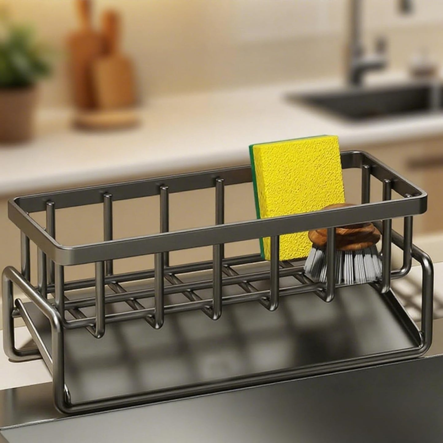 Multipurpose Kitchen Sink Iron Drainer Rack