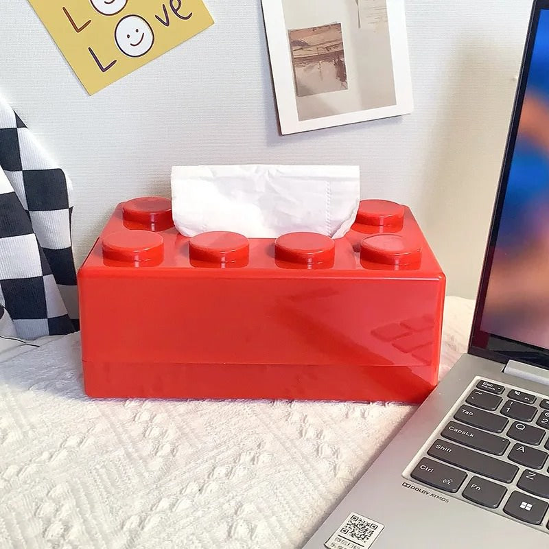 Construction Brick Style Creative Tissue Box Holder