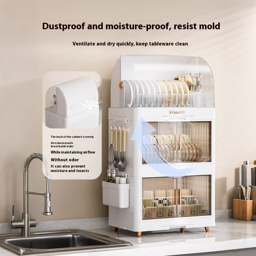 2 Layer Kitchen Dish Drying Rack with Drainer