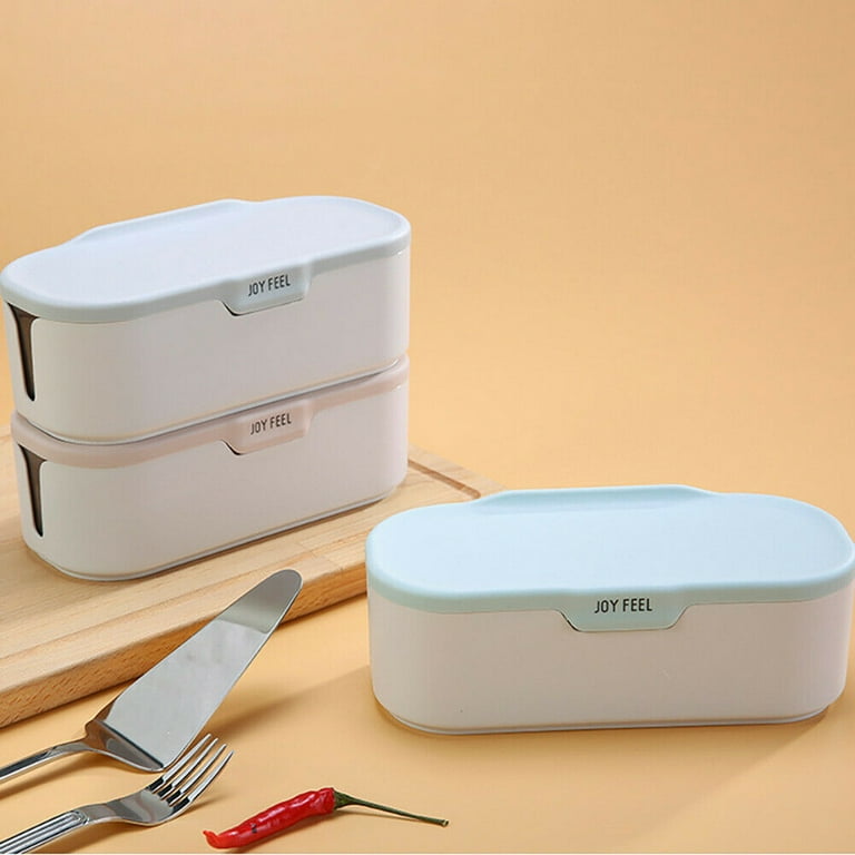 3-grid Seasoning Storage Box With Lid & spoons.