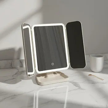 Tri-Fold Makeup LED Mirror