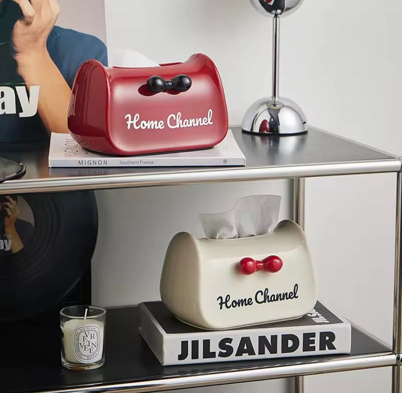 Elegant Luxury Ribbon Tissue Box Holder
