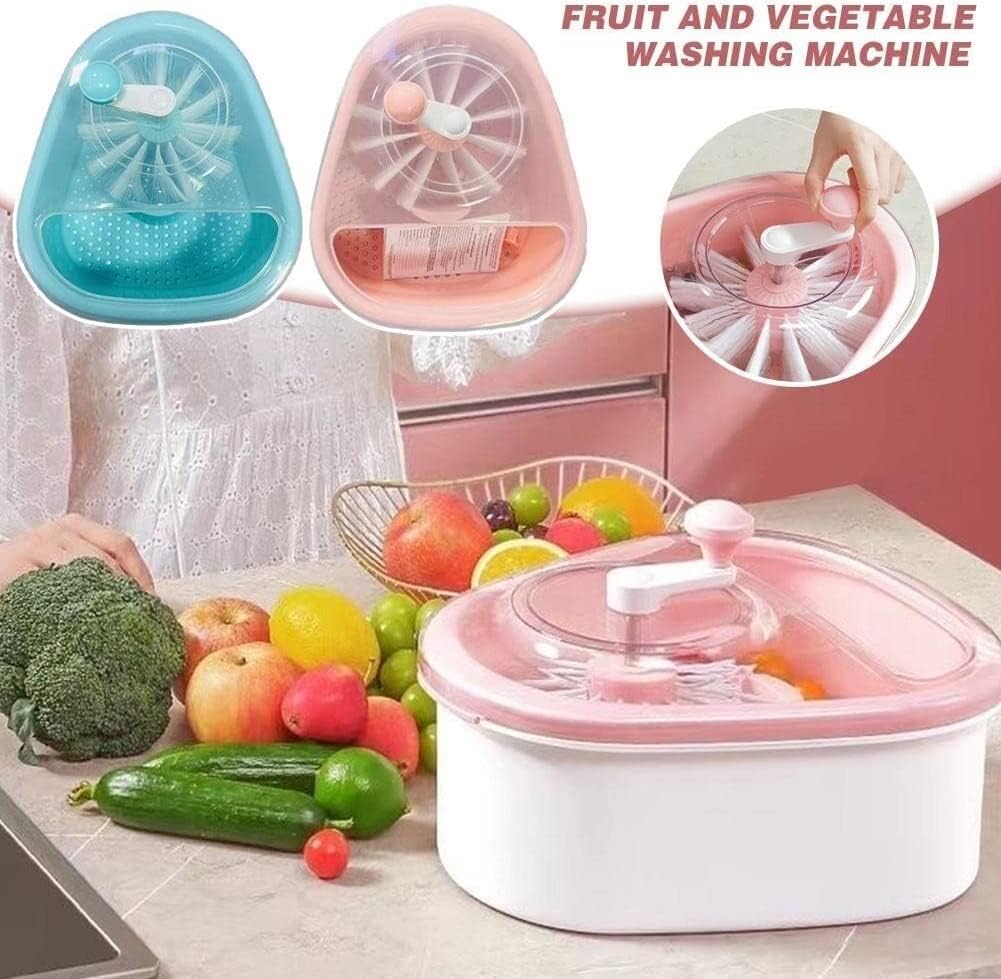 Fruit Cleaning Device Large Fruits Washing Spinner with Bowl Lid
