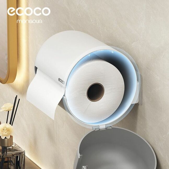 Ecoco Modern Capsule Wall-Mounted Tissue & Paper Towel Dispenser